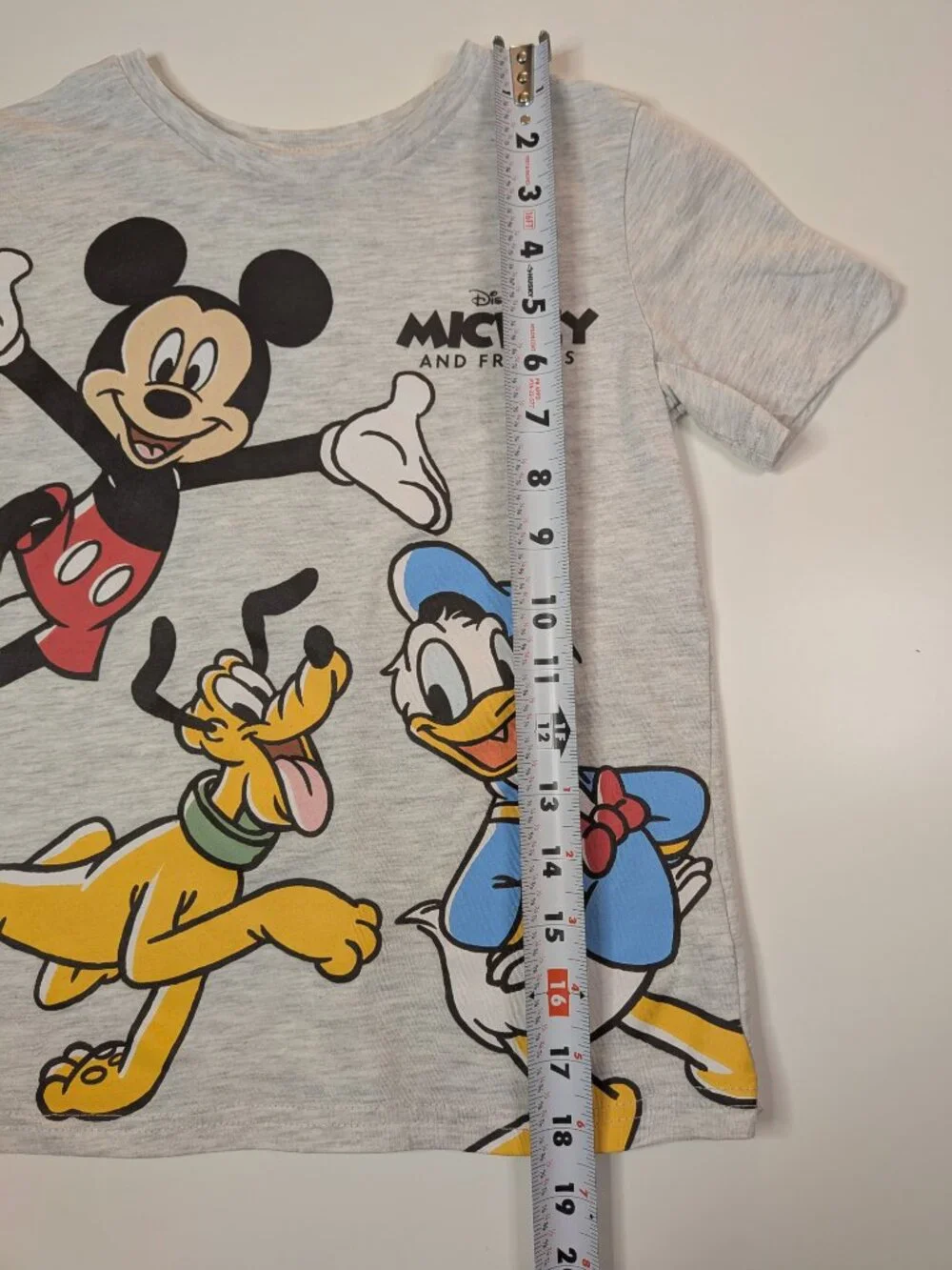 Disney Mickey Mouse & Friends Boys T-Shirt Size 6 Donald Duck Pluto Gray